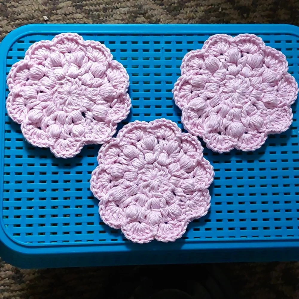 Crochet Super Scrub Facial Rounds▪︎Set of 3